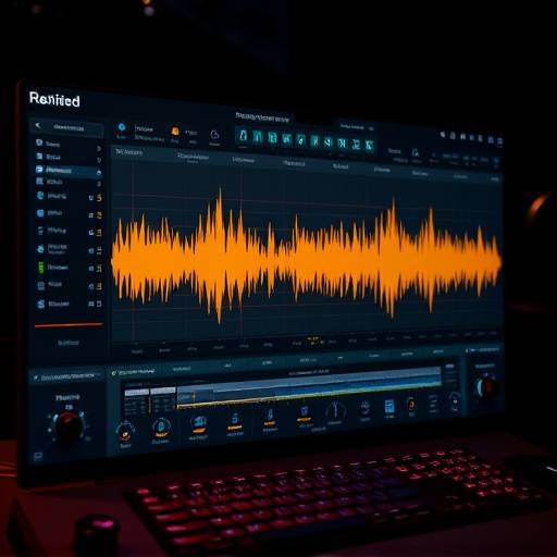 Interfaccia di un software professionale per il restauro audio che mostra forme d'onda modificate