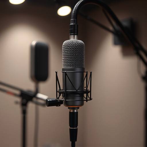 Microfono professionale in studio di registrazione